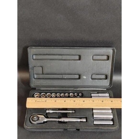 Vintage Stanley Workmaster 86-978 3/8” Drive 20Pc. USA Socket Set W/Case Tools - Picture 7 of 7